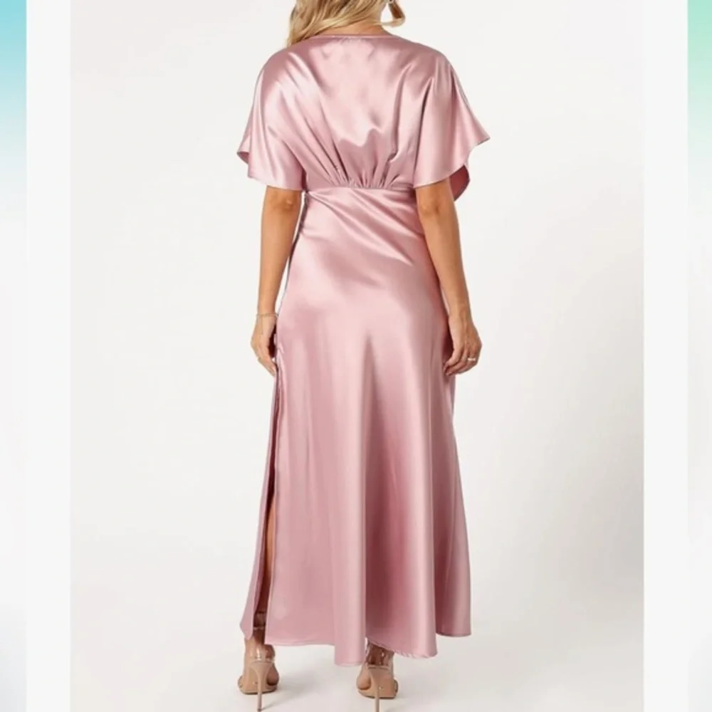 PETAL &‎ PUP $99 NWOT Dusty Rose Ricki Maxi dress US S - Picture 5 of 8